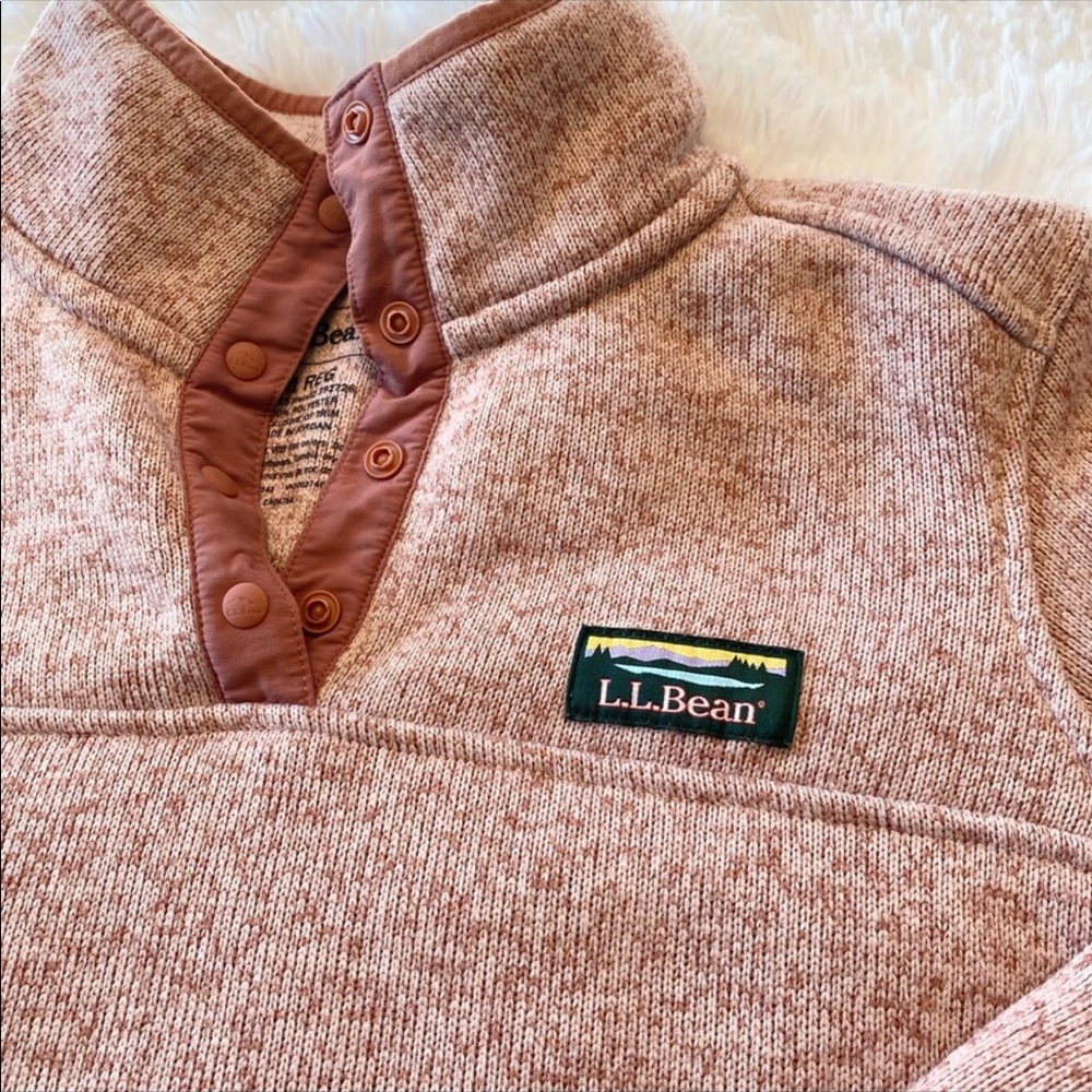 L.L. Bean Fleece Pullover in Adobe Rose